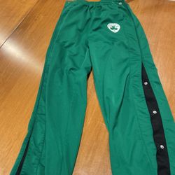 Green Boston Celtics Lined Warm Up Pants Size Large Good Condition