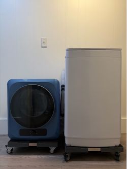 Portable Washer + Dryer Combo Set – Like New – Rolling Bases Included