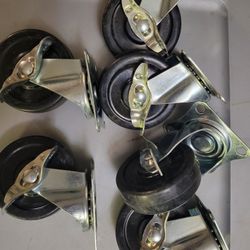 6 Large Wheels W Stops