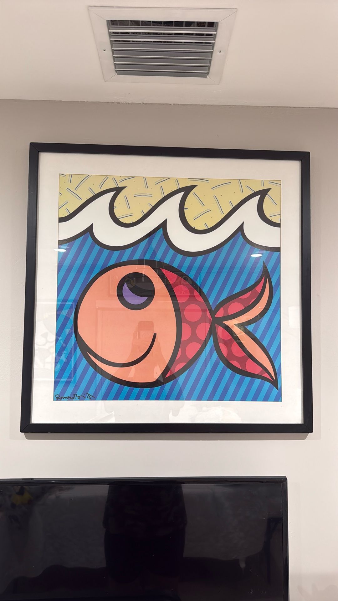 Romero Britto Boom Fish Wall Art Frame