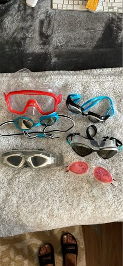 Lot of 6 Swimming Goggles Mixed Styles