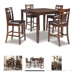 Bennox Counter Height Dining Table and 4 Bar Stools Set