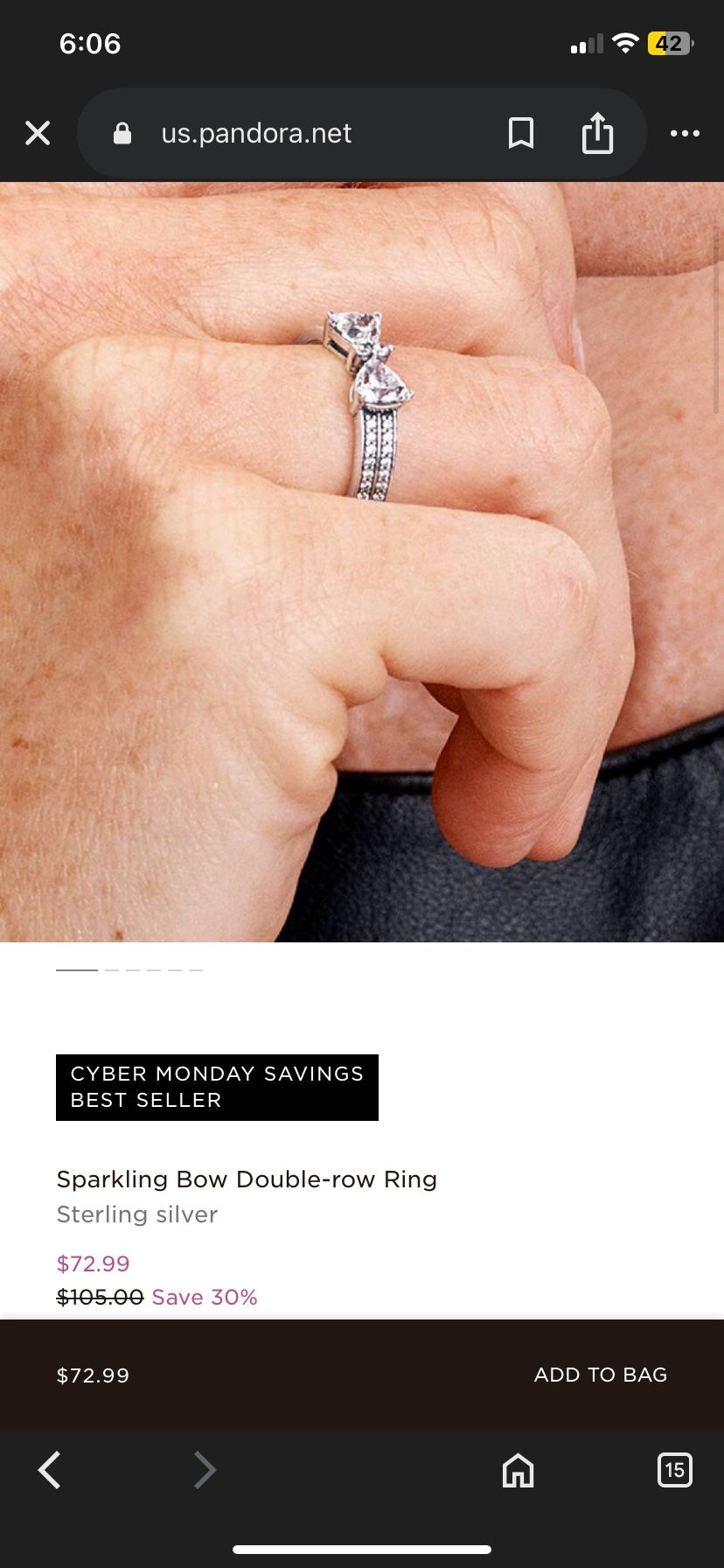 promise ring from pandora