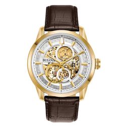 Men's Bulova Sutton Automatic Gold-Tone Strap Watch