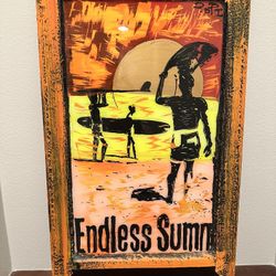 Hand Painted Surfer Picture