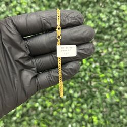 Flat Curb Bracelet 3mm 8 inch