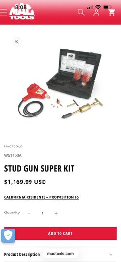 Mac tool stud gun