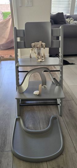 Stokke Tripp Trapp Wooden High Chair with matching Tray