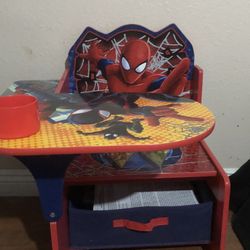 Spider man chair desk with storage bin store