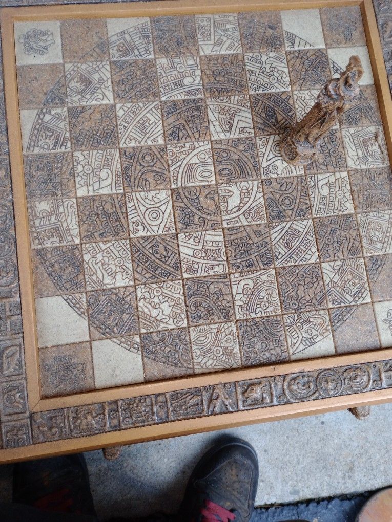 Chess Game Aztec Vintage