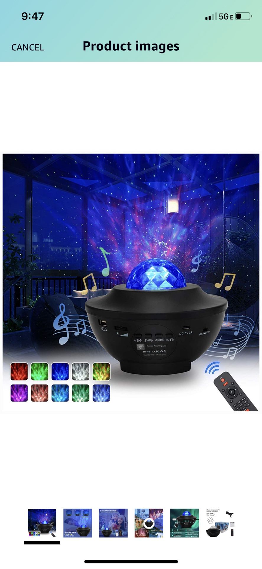 Star Projector, 2 in 1 Star Projector with LED