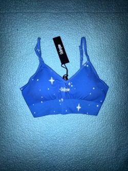 Civil Regime Stardust Shimmer Kelly Seamless Bra Royal Blue Medium CRWW015 NWT