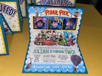 Pixar Birthday Party Invitations