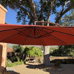10 Ft Cantilever LED Umbrella
