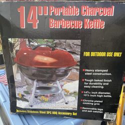 Portable Charcoal Bbq Only 15$ Obo