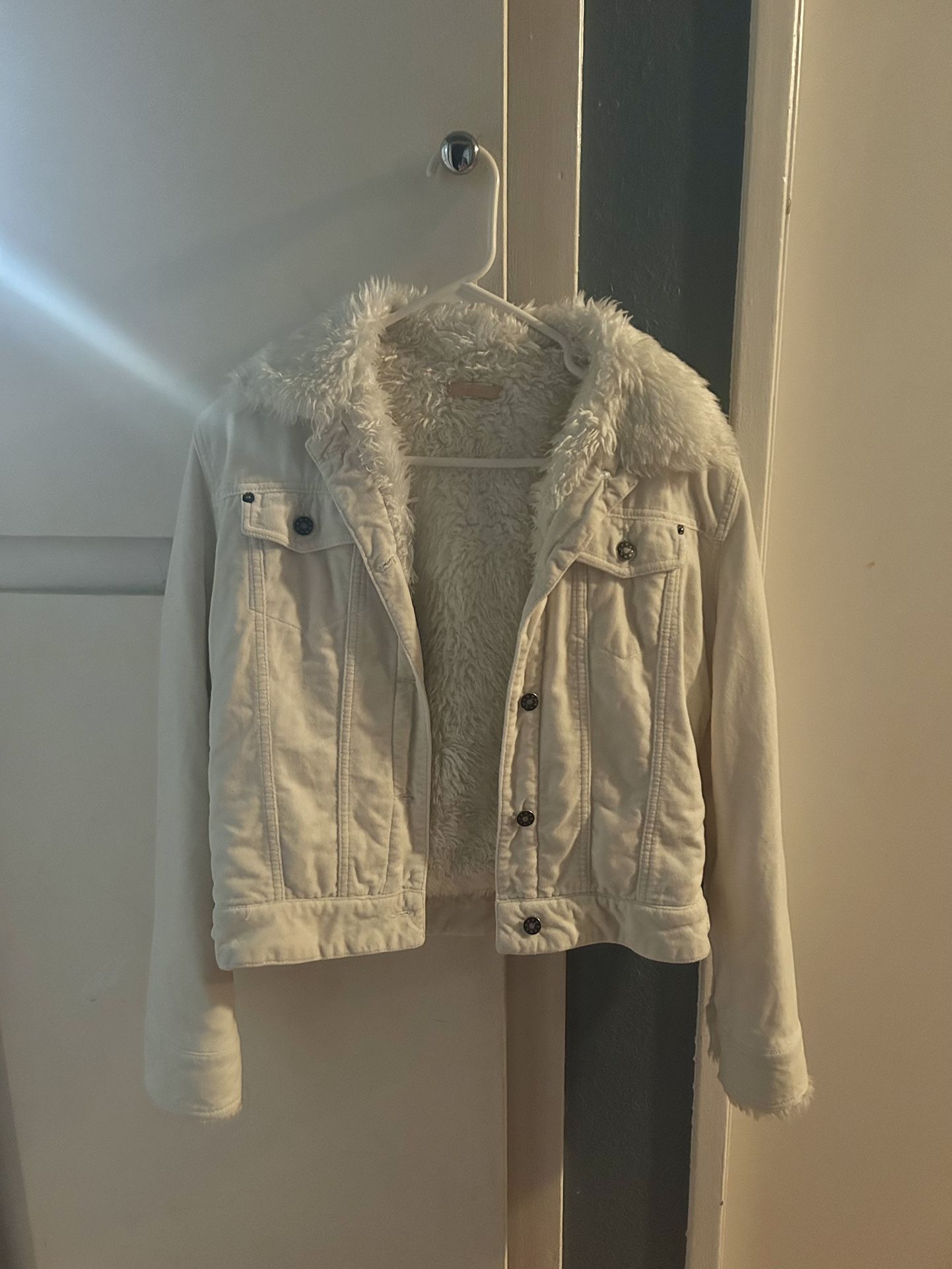 White Fur Inside Cordoroy Jacket