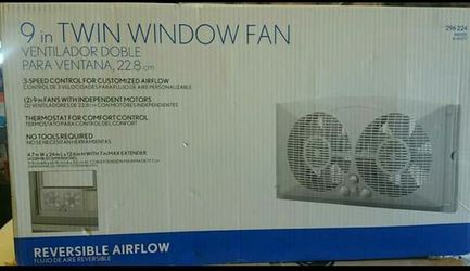 9 in Twin Window Fan