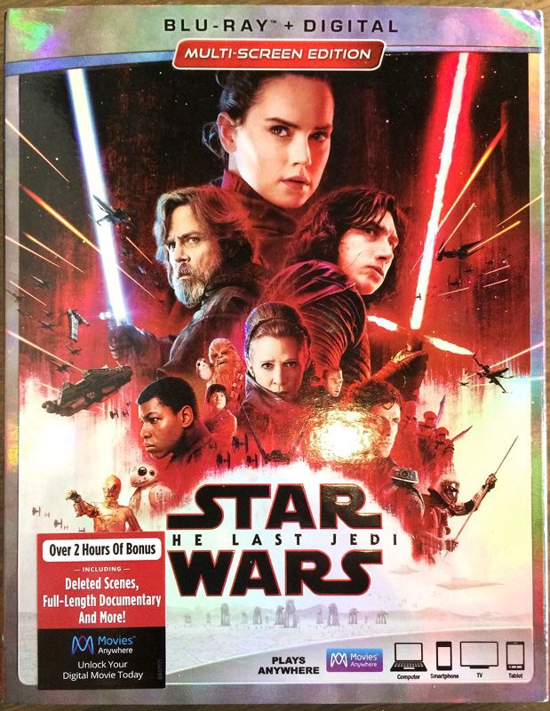 Star Wars The Last Jedi w/Slipcover (Blu-ray + Digital Code) BRAND NEW FACTORY SEALED