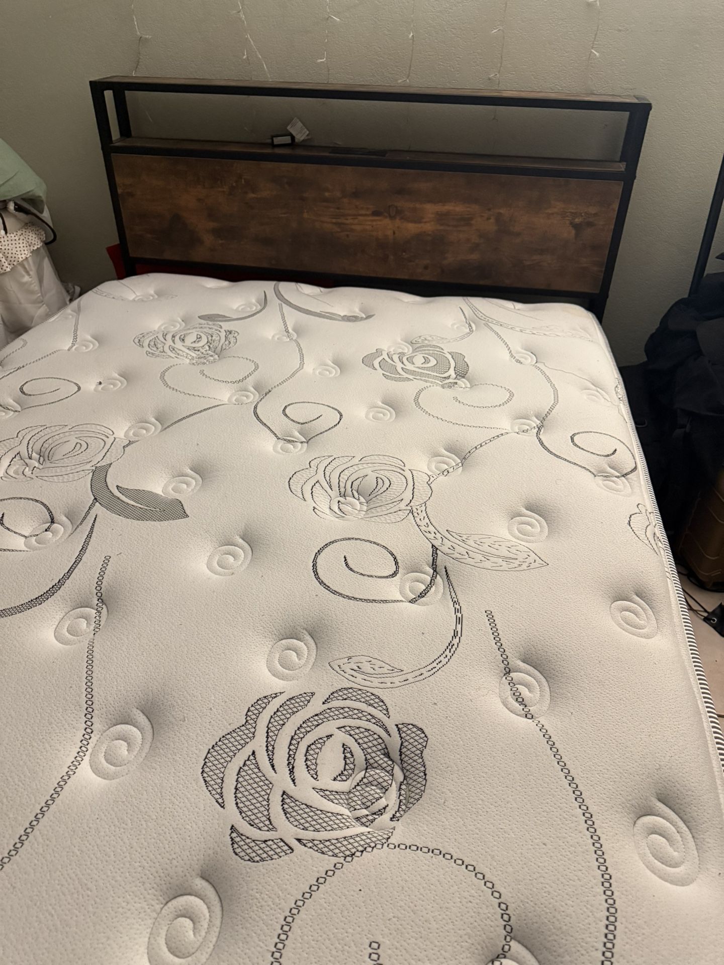Full Bed Frame W/ Mattress