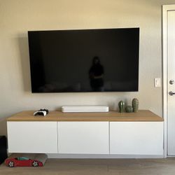IKEA BESTA MEDIA CENTER W/ WOOD PANEL 