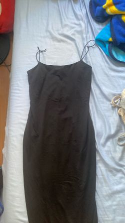 Black silk dress