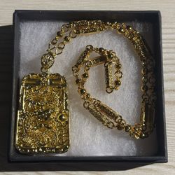 24K Gold Plated Dragon Necklace