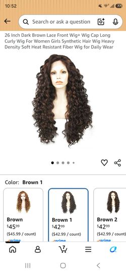 Brown 26inch wig