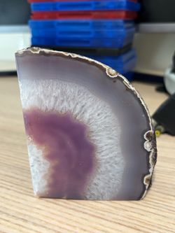Polished Amethyst Geode Slice Stand