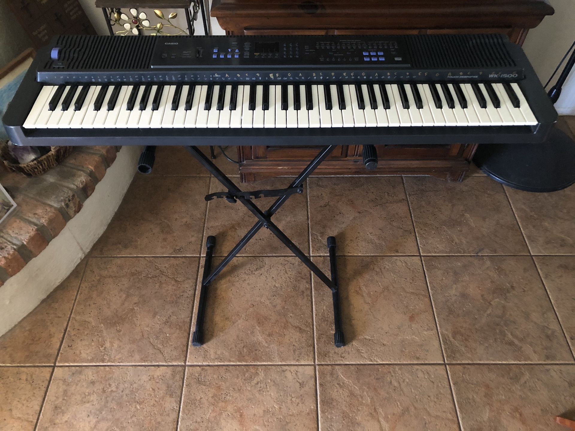 Casio keyboard with stand