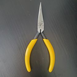 Klein Tools D307-51/2C Pliers, Needle Long Nose Pliers, Slim, 1/32-Inch Point Diameter, 5-Inch Precision USA Brand New