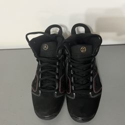 Jordan 6-17-23 in black, university red, and dark driftwood, Size 5 Men