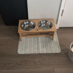 Dog Bowl For Medium Dogs Riser With 2 Bowls 
