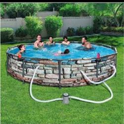 Bestway 56817E 12' x 30" Steel Pro Max Round Steel Frame 5-Person 1,710 Gl AboveGroundSwimming Pool