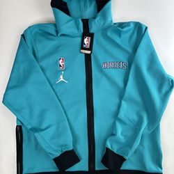 Jordan Charlotte Hornets NBA Authentics Showtime Hoodie Size XLarge-Tall