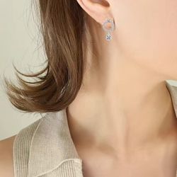 2sets Of Lab Made Diamond Earrings 