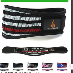 Fire Team Fit Weight Lifting Belt for Men and Women, 6 Inch, Bodybuilding & Fitness Back Support