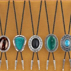 New Set Of 5 Western Bolo Ties SHIPPING AVAILABLE 