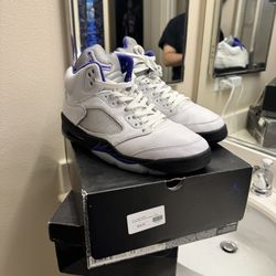 Men’s Retro Jordan 5 Grape Size 12
