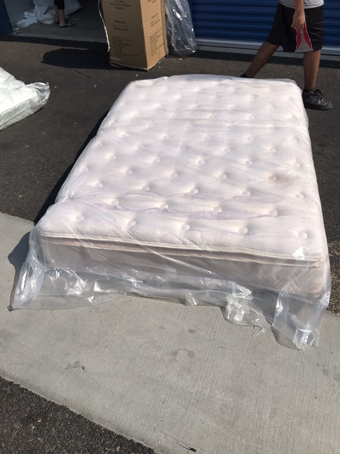 Cal king mattress and box spring set