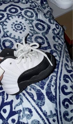 Black & white Jordan 12s size 2c