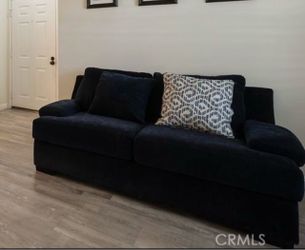 Navy Fabric Sofa Couch