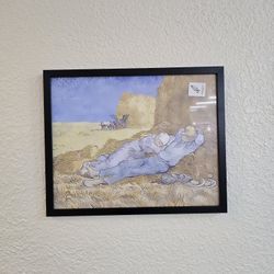 BRAND NEW 
21" x 17" Framed Wall Art Prints Noon, or the Siesta, after Millet by Vincent van Gogh, Figurative Decor