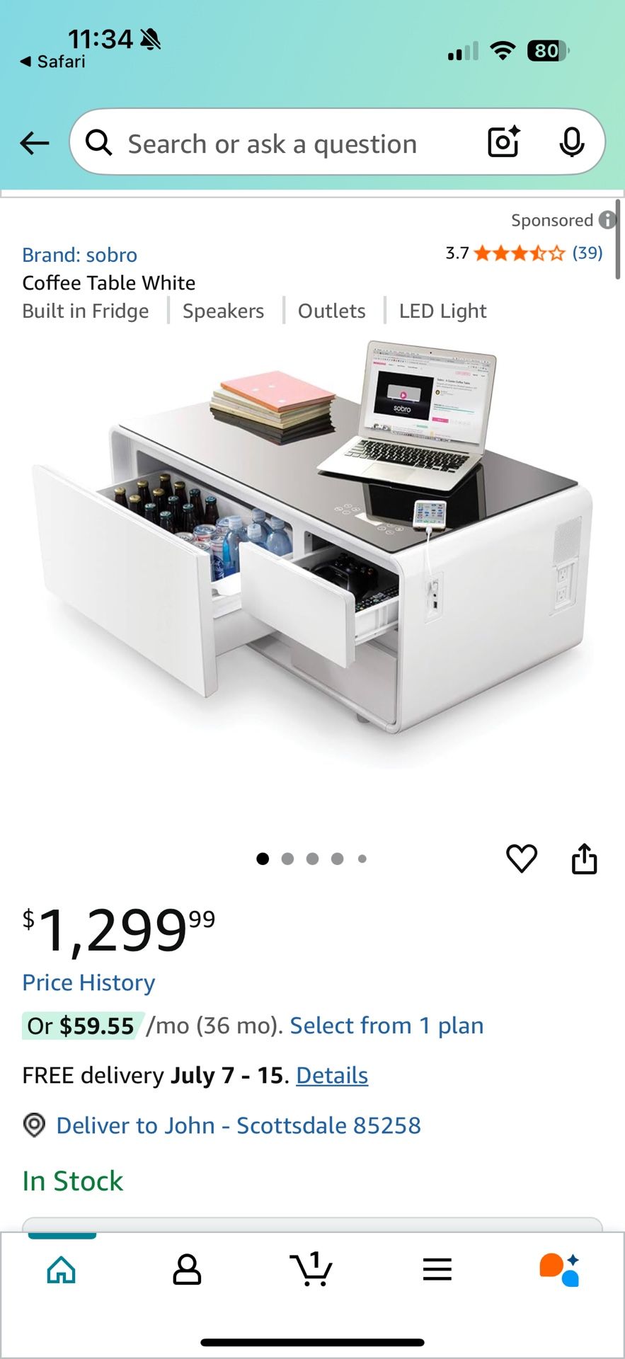 Sobro Coffee table (white) 