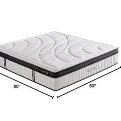 Suiforlun Queen Mattress, 14 Inch Euro Top Gel Memory Foam