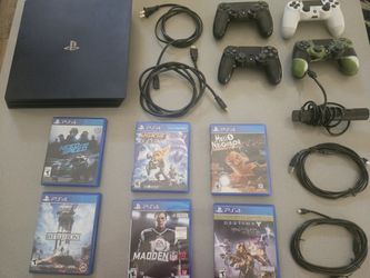 Sony PlayStation 4 Pro Console, Accessories, & Six Games