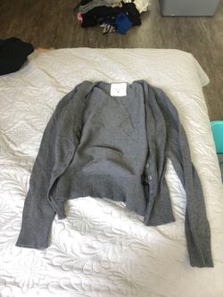 Gray cardigan