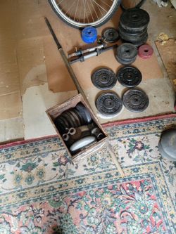 Lift some weights. I have a box full of weights. And punching bag