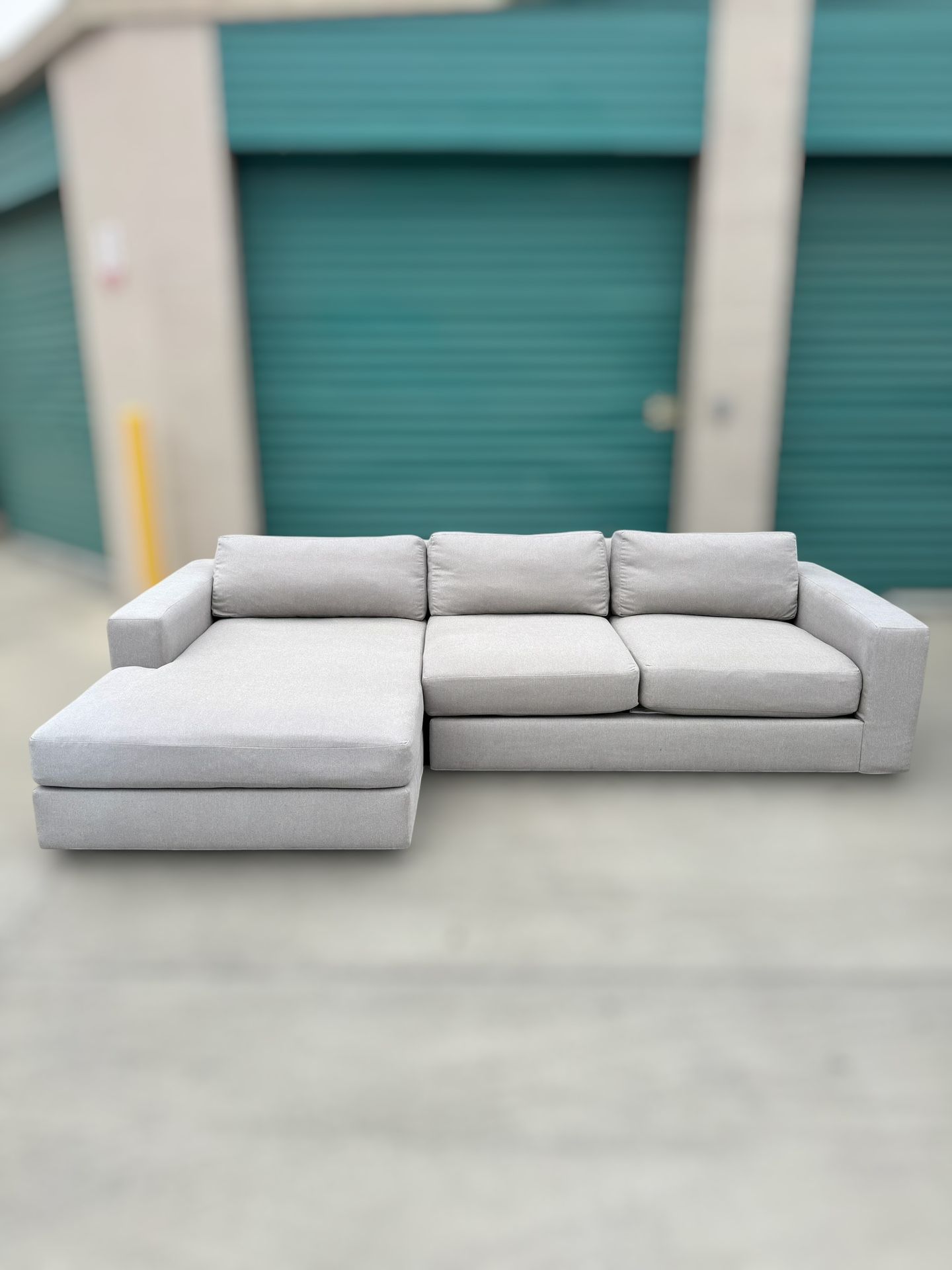 West Elm Urban Grey 2 Piece Sectional Sofa Couch - π DELIVERY AVAILABLE // ONLY $50 DOWN πΈ