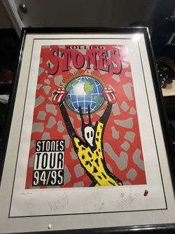 Rolling Stones Voodoo Lounge Tour Framed