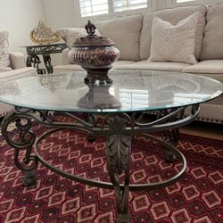 3 Piece Glass Table Set 